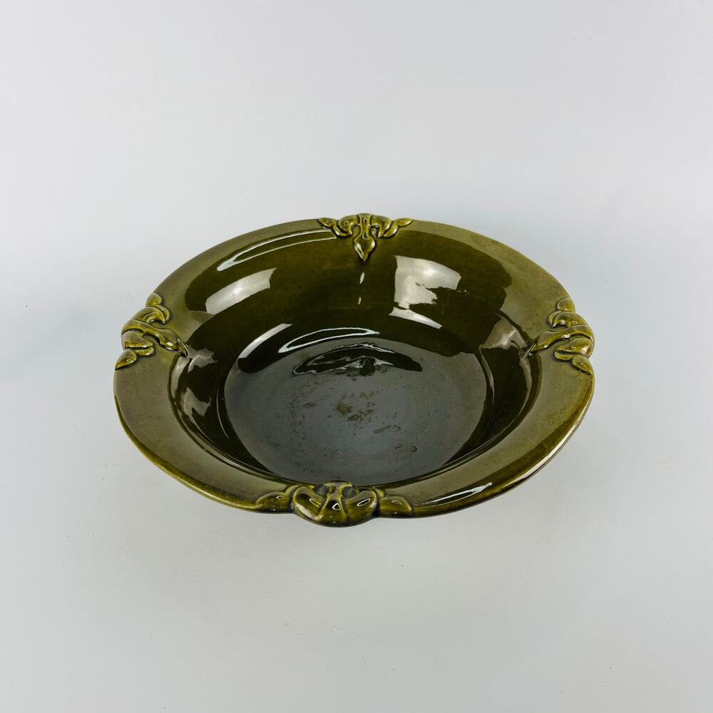 Vintage Haeger 3055 Green Bowl 10”